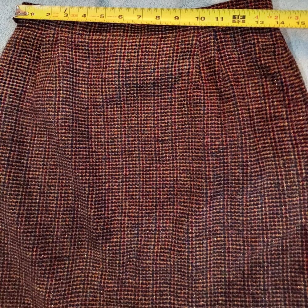 Skirt Emanuel Ungaro Parallele Paris Vintage Bling Brown Size S Made in Italy - Picture 6 of 9